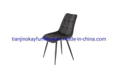 New Design Luxury Dinning Room Furniture Restaurant Modern Black PU Synthetic Leather Sillas Dining Chair