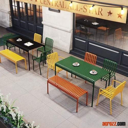 Popular Design Hot Sale Outdoor Furniture Garden Metal Furntiure Factory Wholesale Iron Patio Garden Furniture Outdoor Color Wrought Iron Combined Furniture