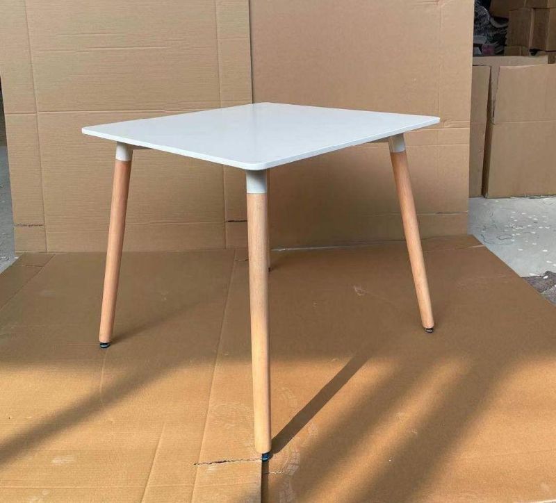 Nordic Design Home Furniture Set Modern Kitchen MDF Comedores 4 Sillas Wood Square Dining Table with Chairs