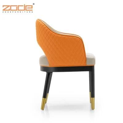 Zode Modern Luxury Leather Restaurant Upholstered Dining Chair