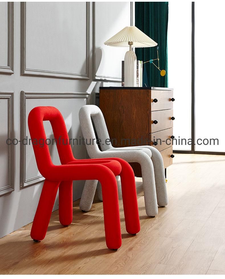 Fashionable Unique Design Fabric Steel Dining Chair for Dining Furniture