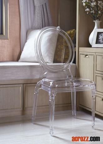 Plastic Stackable Stacking Outdoor Crystal Acrylic Clear Louis Chair Ghost Chair
