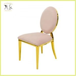 Wedding and Event Chairs Popular Golden Metal Stackable Dining Chair