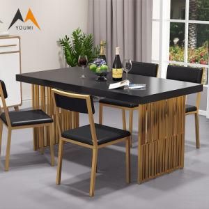 2019 Fashionable Modern Metal Black Chinese Restaurant Table