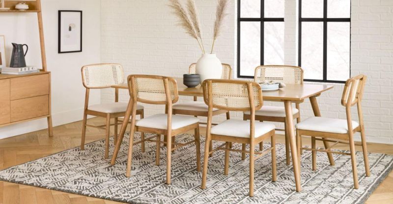 White Wooden Dining Table Desk Modern Dining Table with Solid Wood Legs Solid Wood Rectangle Dining Table Rectangular Wooden Tables for Dining Room Furniture