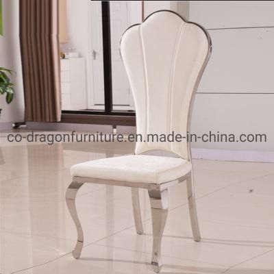 Modern Wholesale Luxury Furniture Stainless Steel Dining Chair with Leather