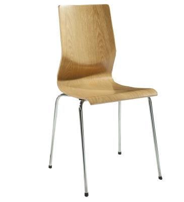Modern Veneer Plywood Seat Metal Chair