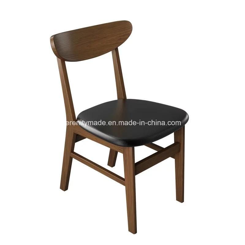 China Foshan Wooden Furniture Restaurant/Cafe Padded Seat Wooden Dining Chair