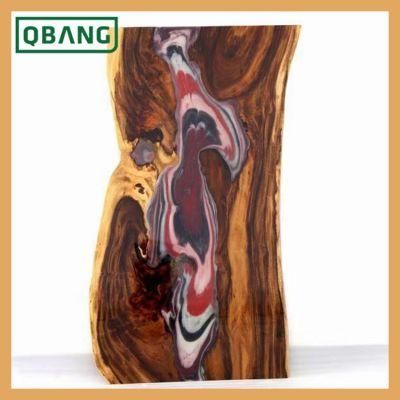 Unique Design Vintage Furniture Walnut Wood River Table Clear Epoxy Resin Coffee Table Dining Table for Home Decoration Hotel Table Montage