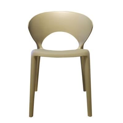 Wholesale Home Furniture Modern Style Plastic Chair Eco-Friendly Khaki PP Dining Chair