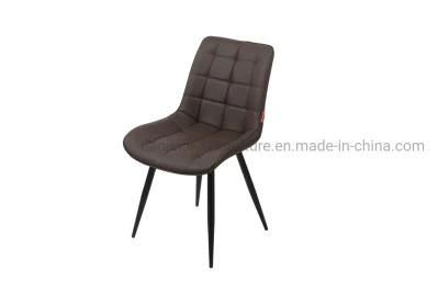 Luxury Modern Design Chairs with Elastic Stretch Seat Chocolate High Back Velvet Dining Chairs