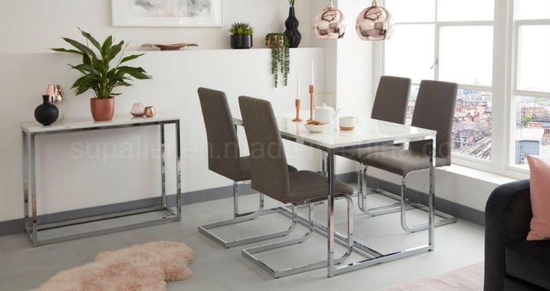 Foshan Factory Customized Furniture English Rectangle Dining Stone Table