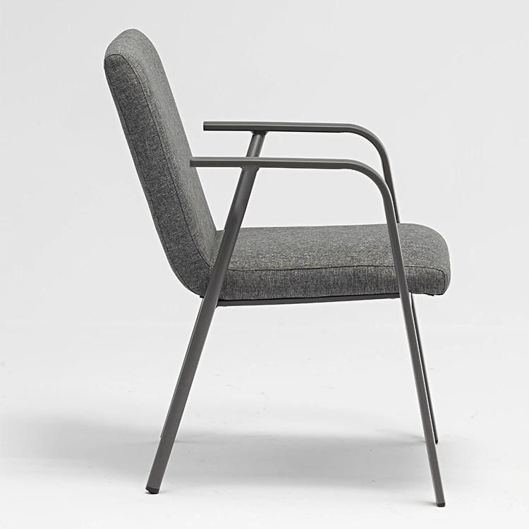 Foshan Outdoor Furniture Metal Fabric Dinging Arm Chairs Modern