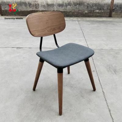 Factory Wholesale Nordic Style Metal Chair Commercial Furniture Hotel Dining Chair with Upholstery Seat