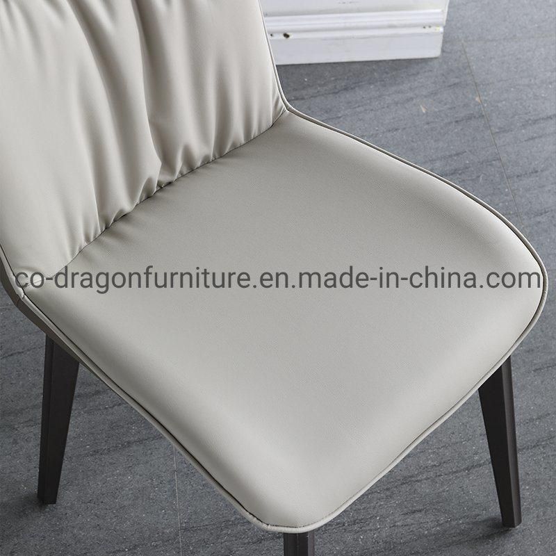 Modern Dining Furniture Solid Wood Leather High Back Dining Chair