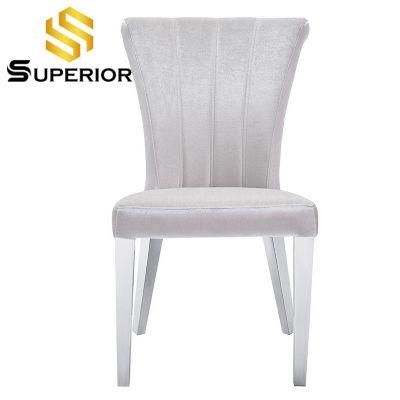 Wholesale Foshan Factory Price Clear Metal Frame Tufted Restaurant Chair