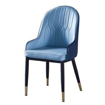 Luxury Hotel Rrmchair High Back Upholstered Seat Leather Dining Chair