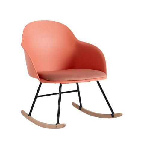 Wholesale Nordic Plastic Leisure Rocking Chair Bedroom Living Room Sofa Rocking Chair