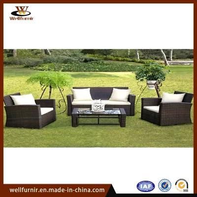 Square Shape Outdoor Rattan Dining Set 4 People Wicker Table Chair (WFD-01C)