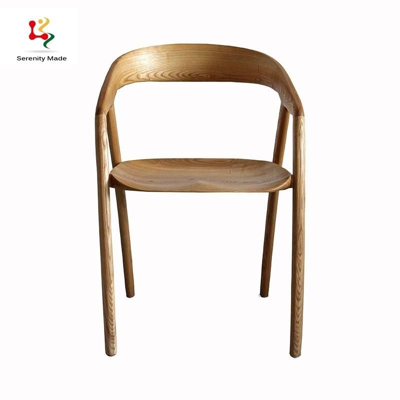 Modern Commercial Coffee Shop Furniture Ash Wood Dining Chair