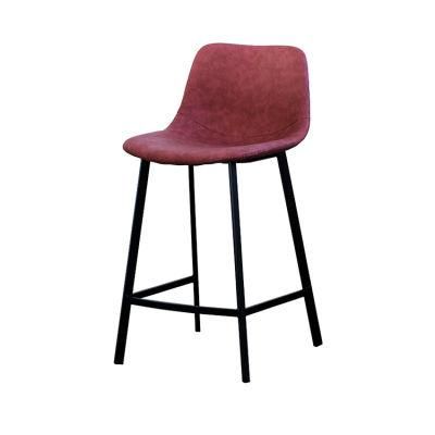 Export Nordic and South American Modern Bar Chair Leather Upholstered Metal Design Wholesale PU Bar Stools Bar Chair Modern Barstool