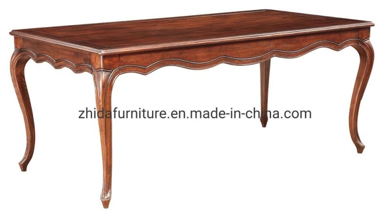 Antique Classic Wooden Table Top Dining Table for Home Furniture