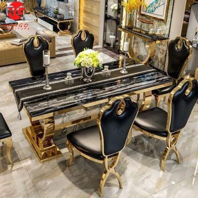 Luxury Marble Dining Table Set Restaurant Tables 8 Seater Dining Table