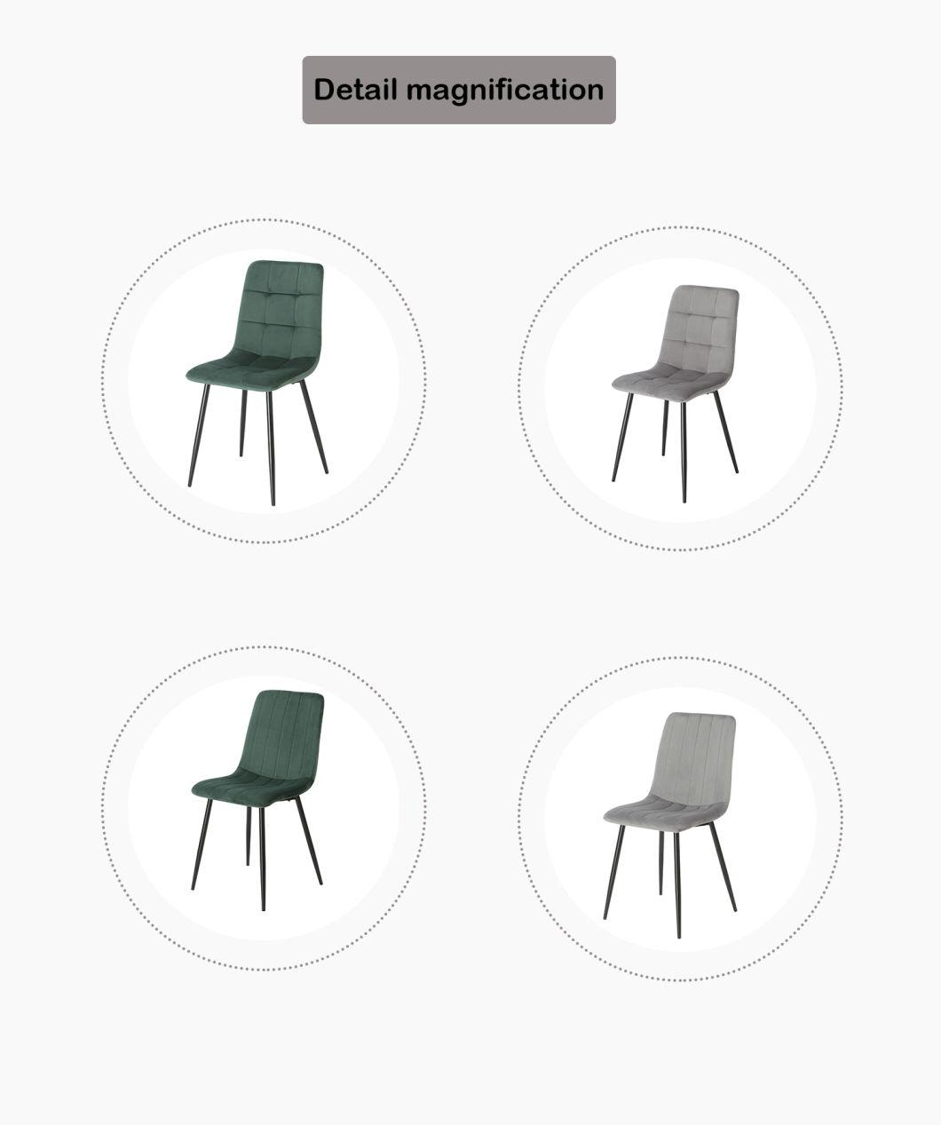 Dining Dining Chair Modern Luxury Nordic Stainless Steel Wooden Fabric Velvet Leather Dining Room Dining Chairs Dining Chairs