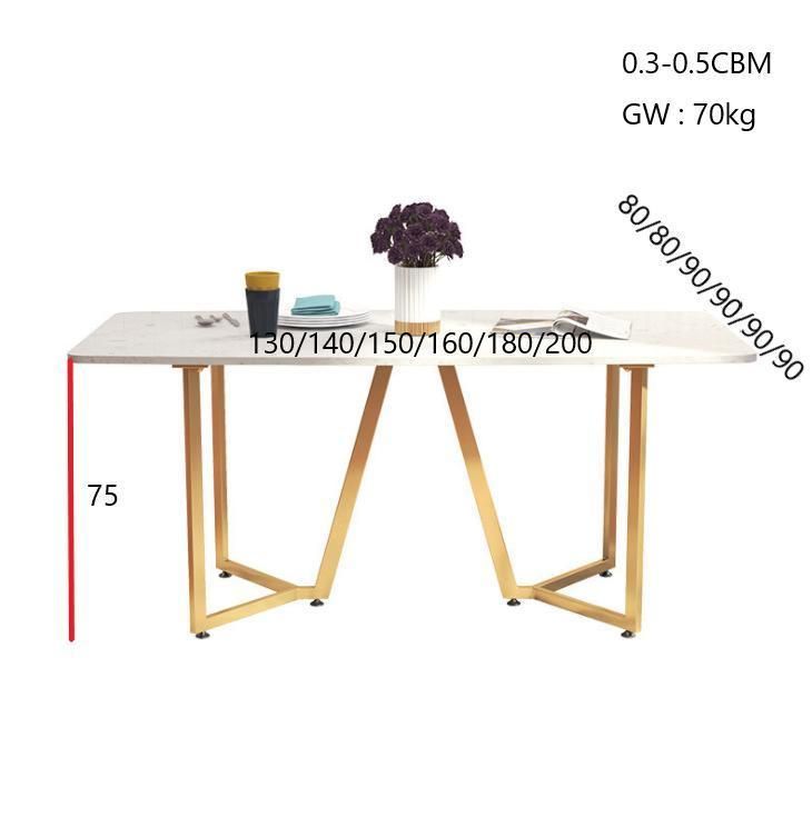 Wholesale Luxury Design Dining Room Table Sets Stainless Steel Table