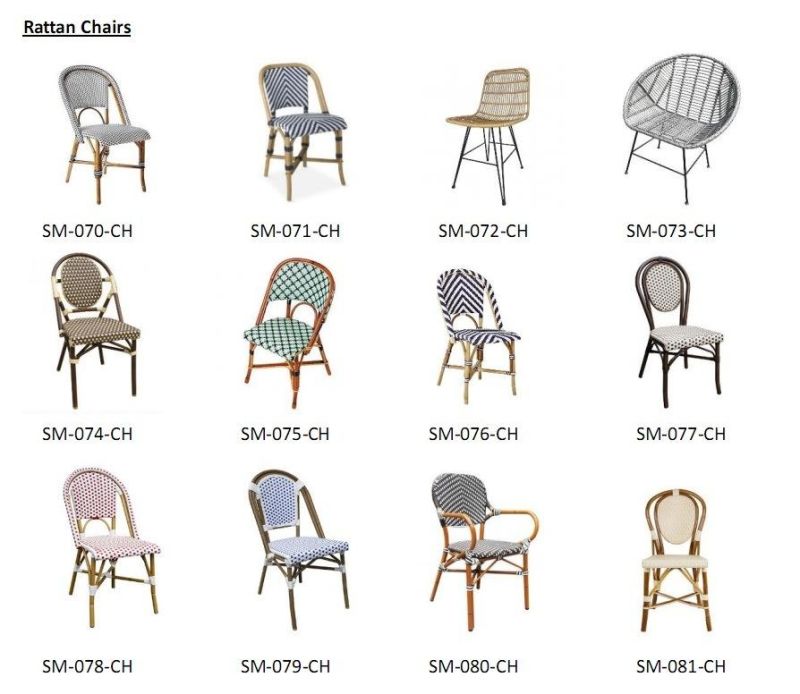 PE Rattan Wicker Furniture Cafe Restaurant Dining Chair