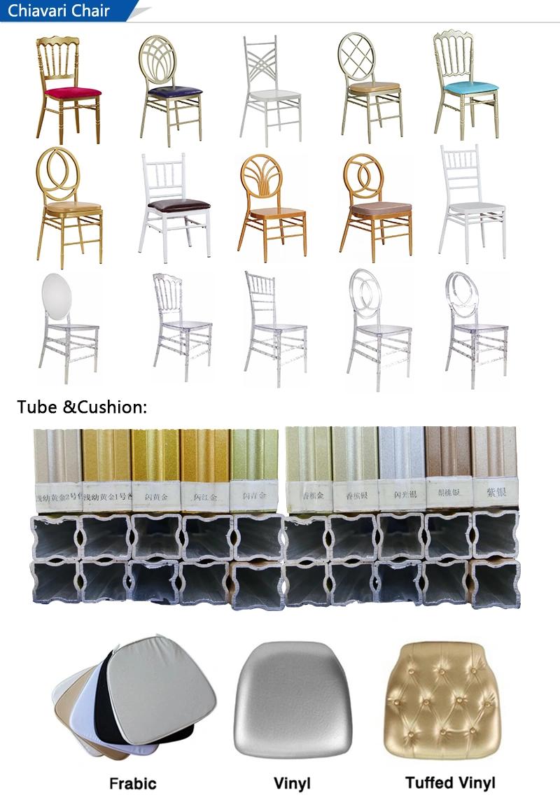 2021 Custom Factory Modern Stackable Metal Resin Hotel Restaurant Wedding Banquet Chiavari Dining Chair