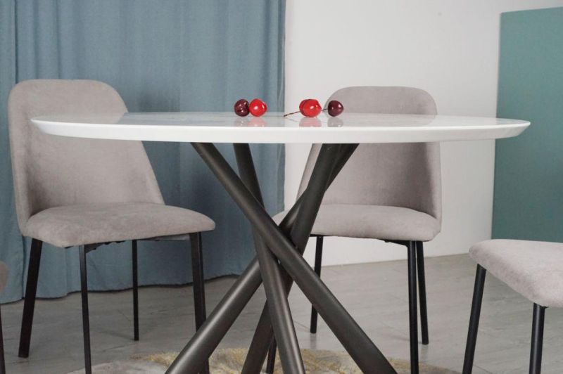 High Quality Marble Round Ceramic Tile Top Dining Table