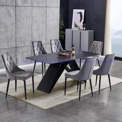 Modern OEM Furniture Porcelain Artificial Sintered Stone Marble Dining Table Set