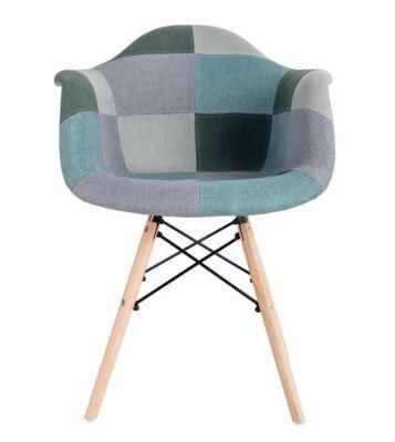 MID Century Modern Wood Leg Dinner Chair Furniture Fabric Velvet Restaurant Chair New Style Colorful Cheap Price Velvet Dining Chair