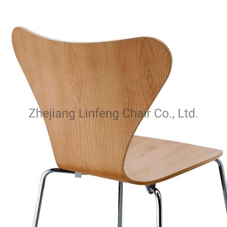 Modern Designer Stylish Stackable Plywood Seven Chair Seven 7 Chairs Restaurant, Chinese Restaurant Chairs