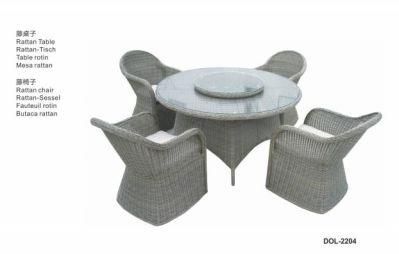 Factory Price Four Person Rattan Outdoor Furniture Dining Table Set