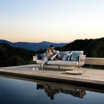 Modern Leisure Aluminium Rattan Rope Garden Hotel Home Dining Outdoor Chair