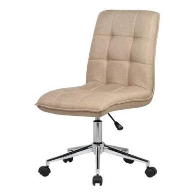 High Quality Ajustable Pink Office Chair Leather Seat Metal Frame Swivel Chair