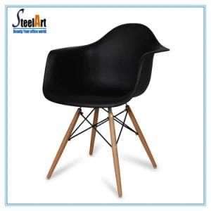 Modern Plastic Chair with Wood Legs
