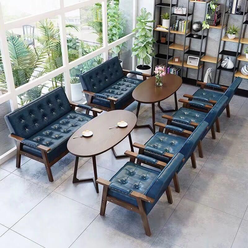 Louis Fashion Cafe Bar Furniture Sets Table and Chair Combination Dessert Shop Milk Tea Shop Theme Western Restaurant Hotel