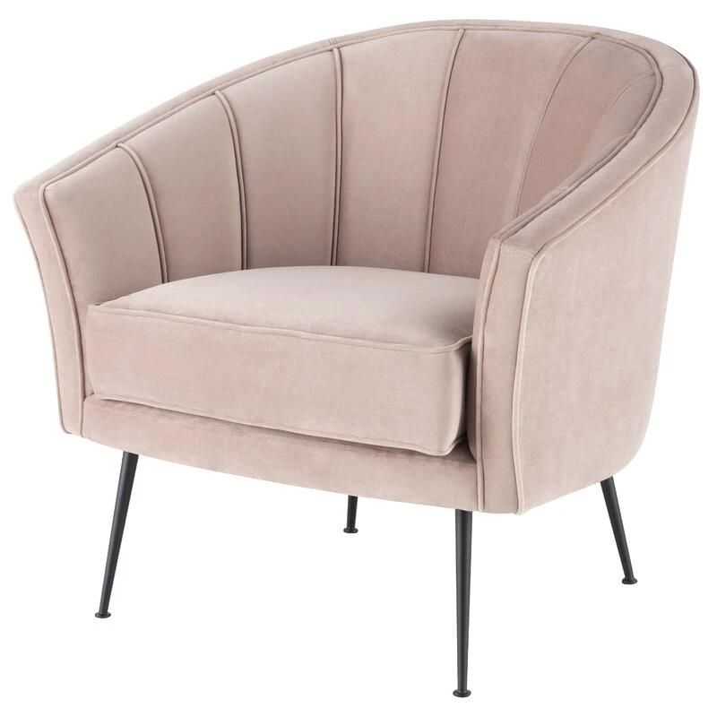 American Style Wooden Furniture Upholstered Velvet Fabric Tufted Back Dining Room Chair