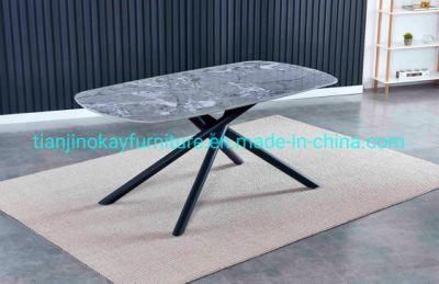 Hot Selling Furniture Restaurant Marble Top Dining Table Rectangular Dining Table Ceramic Top Dining Table