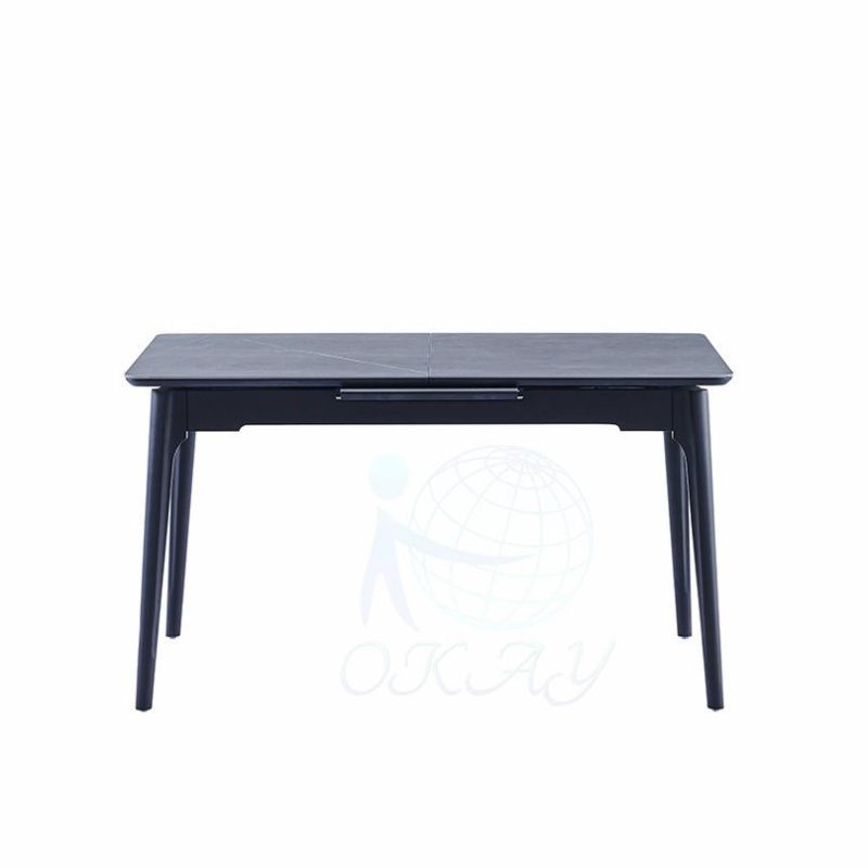 Italian Light Luxury Ceramic Dining Table Simple Marble Small Family Rectangular Wooden Dining Table