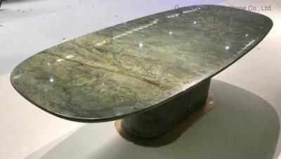 Luxury Stone Peacock Green Green Kitchen Dining Table/Table Top