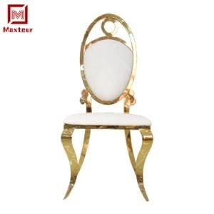 Foshan Factory New Stainless Steel Wedding Chair with Cushion Cover