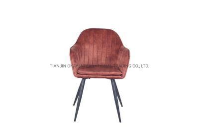 2021 New Chairs Velvet Dining Chair Black Legs for Dining Room Living Room Chairs