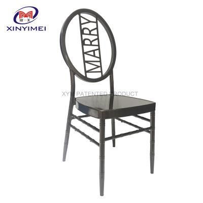 New Design Wedding Reception Banquet Stacking Metal Chiavari Chair for Sale
