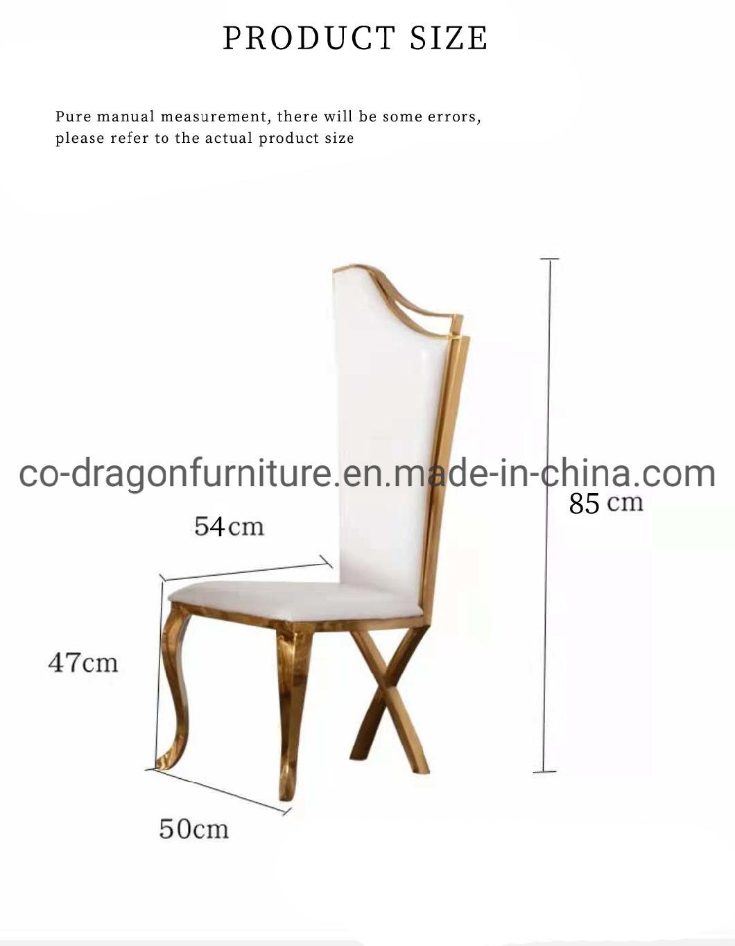 Hot Sale Luxury Gold Stainless Steel Leather Dining Chair Furniture