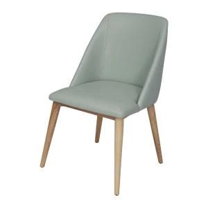 Dining Sqare Arm Chair PU Fabric Osk Wood Leg Living