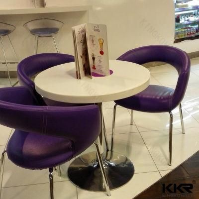 Kkr Customized Solid Surface Stone Round Dining Table